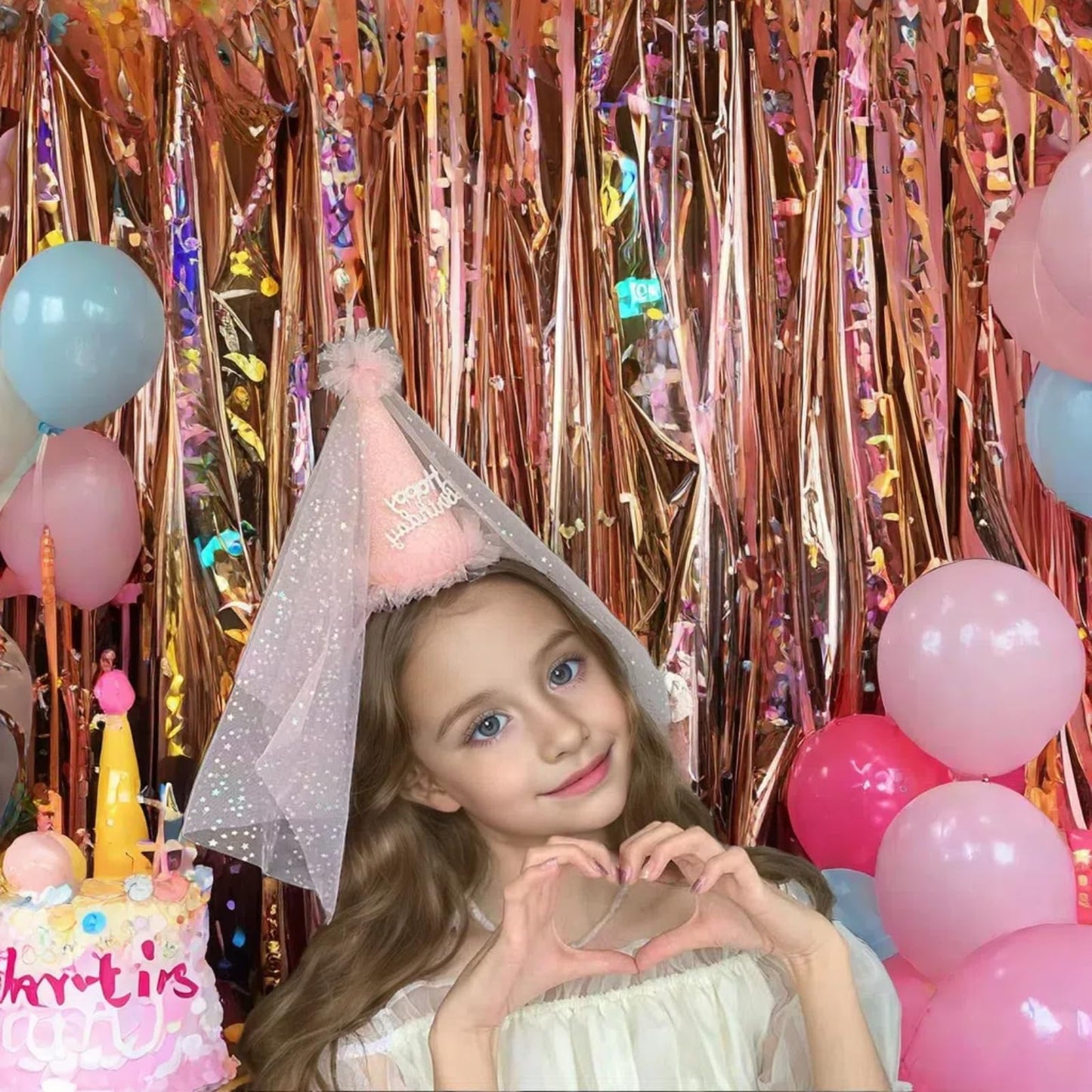 Bnrkmeb Pink Birthday Party Hat, Birthday Hats for Kids