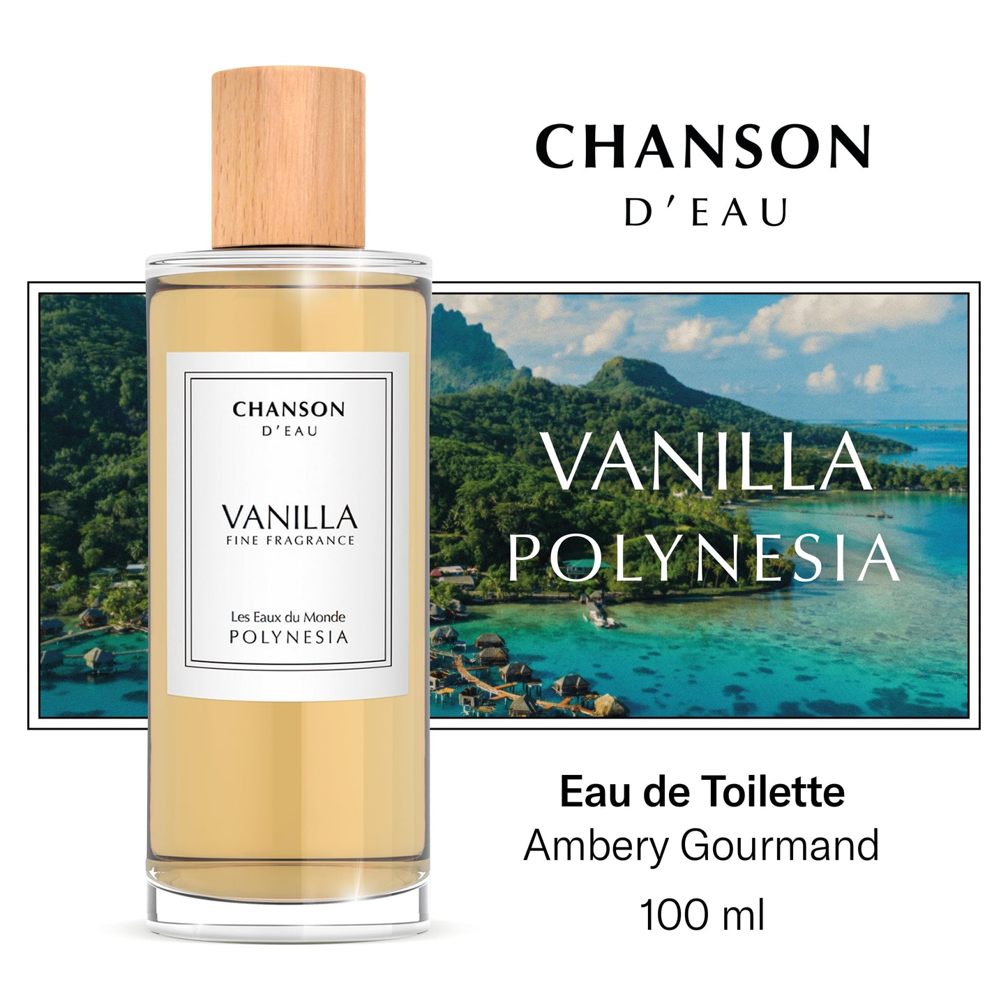 Chanson Vanilla Eau de Toilette 3.4 fl oz (Pack of 1), Notes of Pear, Sugar, and Vanilla, Women's Fragrance, Long Lasting, Everyday Fragrance, Travel Size
