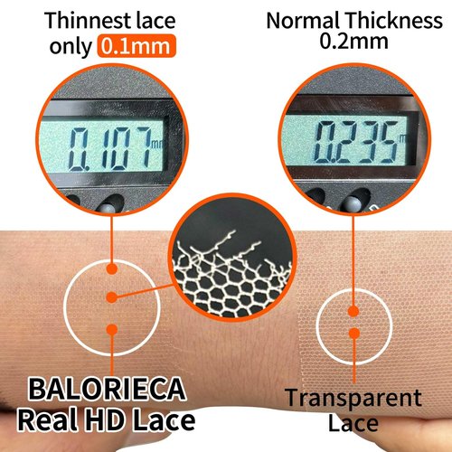 BALORIECA Real 5x5 HD Lace Closure Body Wave Human Hair with RAW human hair pre plucked with baby hair 0.10mm ultra-thin hd lace(14 Inch, Body Wave)