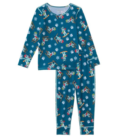 Hot Chillys Toddler MTF Originals Print Set Midweight Body Fit Base Layer - Snow Bears, 3T