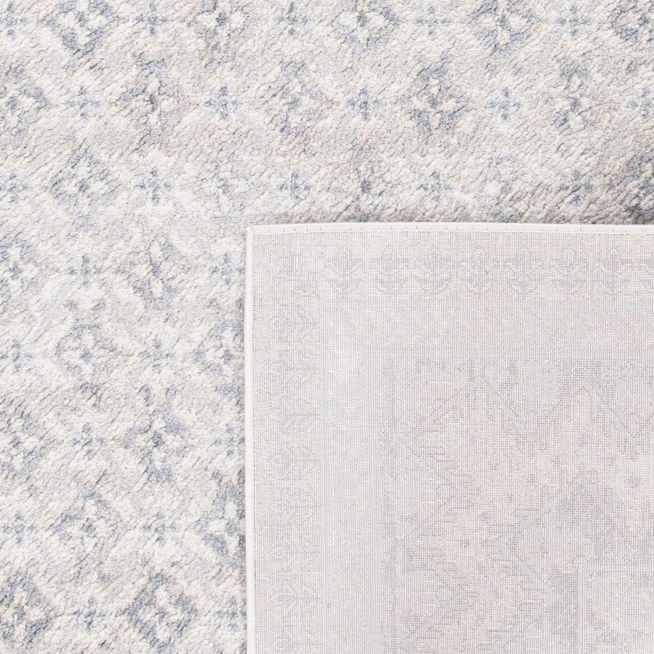 SAFAVIEH Brentwood Collection Runner Rug - 2' x 12', Ivory & Grey, Traditional Oriental Distressed Design, Non-Shedding & Easy Care, Ideal for High Traffic Areas in Living Room, Bedroom (BNT899B)
