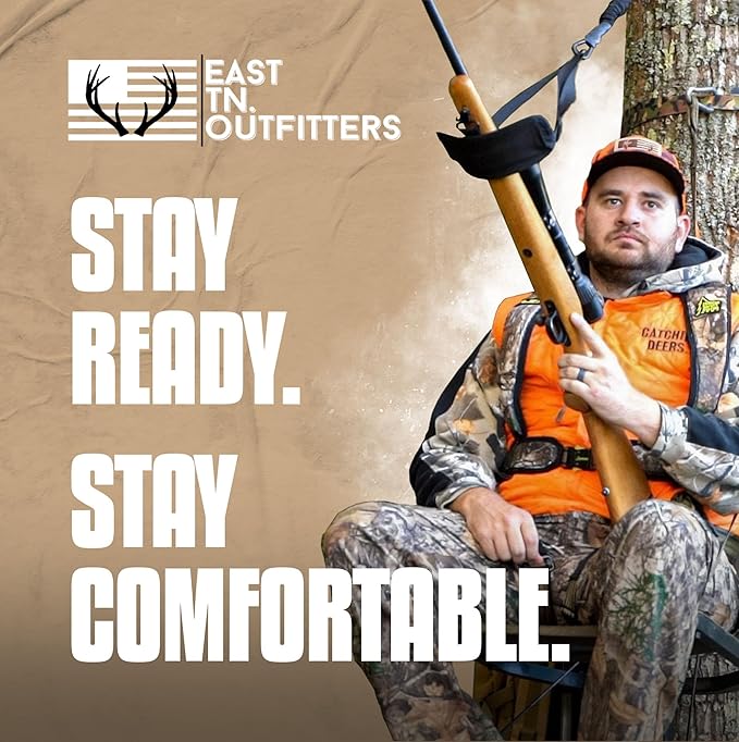 East TN Outfitters TreePod Shooting Rest – Tree Stand Rifle Retention System for Steady Aim & Hunting Support