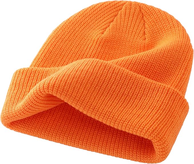 Connectyle Classic Double Layer Knit Beanie Hat Warm Thick Acrylic Winter Hats Daily Cuffed Beanies Watch Hat for Men Women