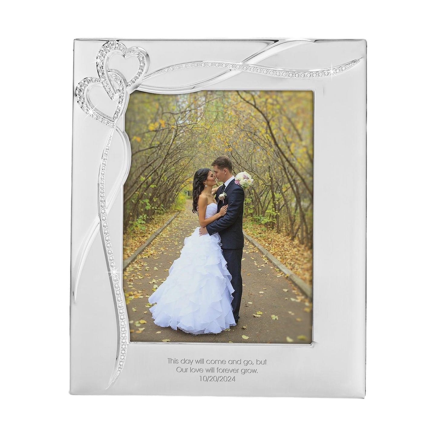 THINGS REMEMBERED Engraved Intertwined Heart 8" x 10" Picture Frame (Free Customization)