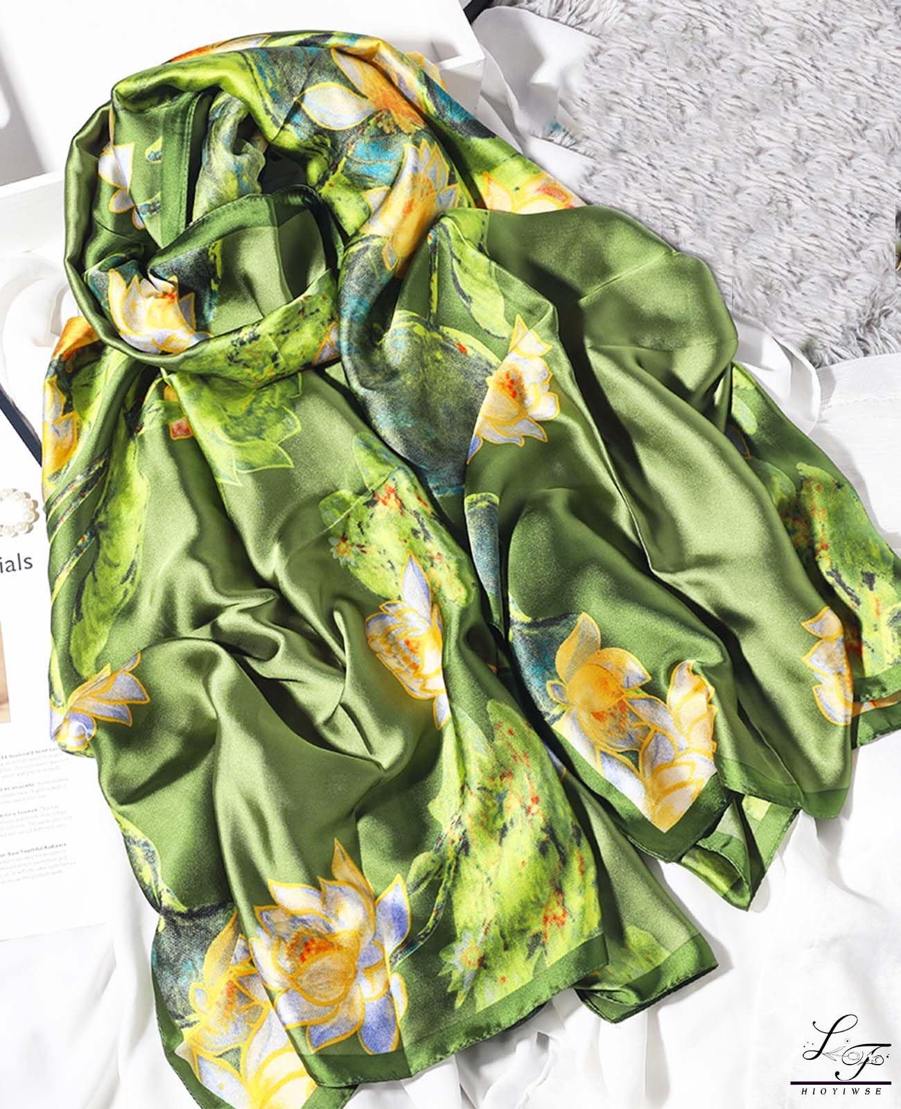 Hioyiwse Shawl Scarf For Women Lightweight Scarves Floral Pattern Formal Evening Dressesformal Shawl Summer Wraps Fashion Present E1