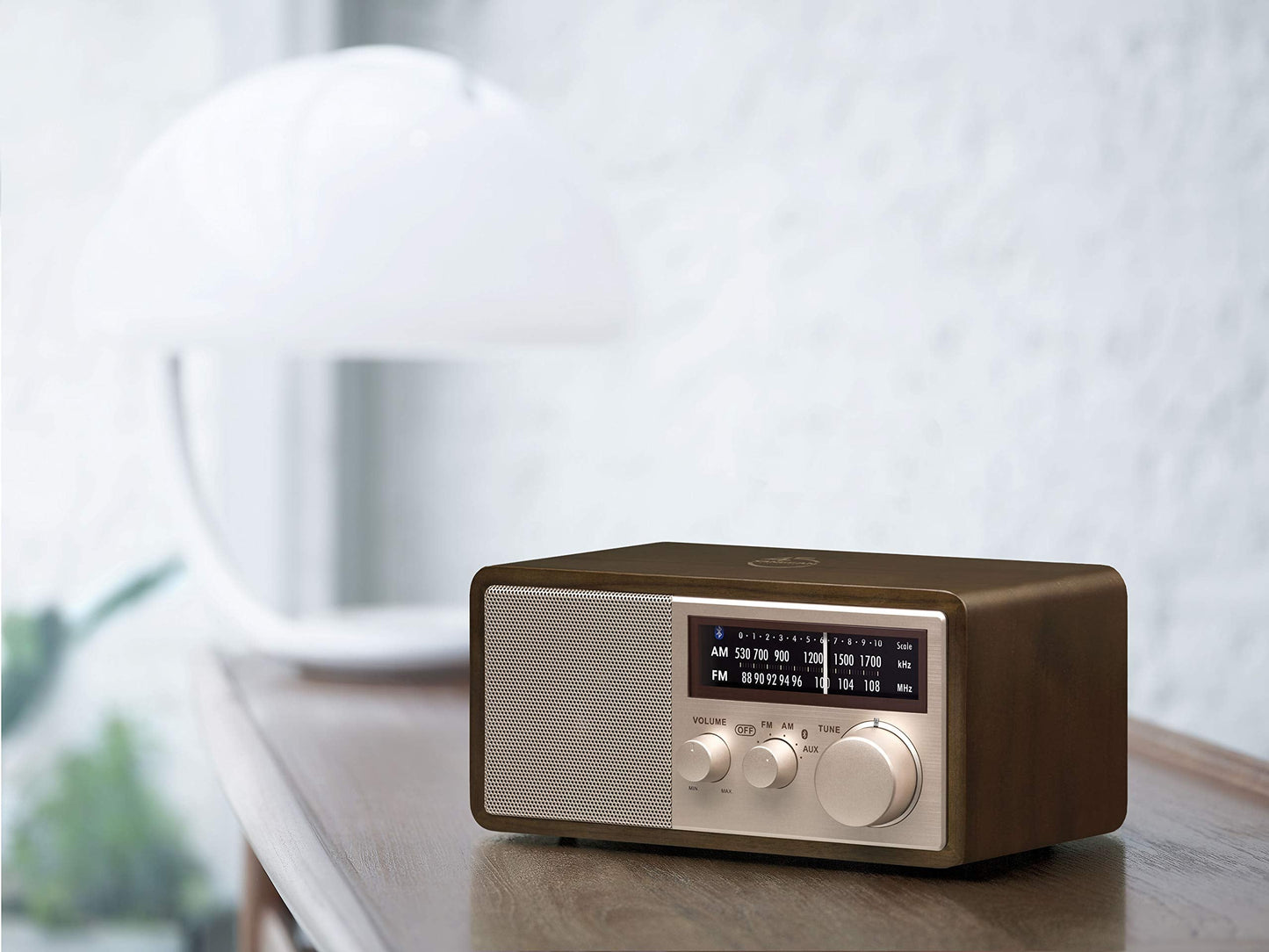 Sangean Wr-16Se Am/Fm/Bluetooth/Aux-In/Usb Phone Charging 45Th Anniversary Special Edition Wooden Cabinet Radio (Dark Walnut Wit
