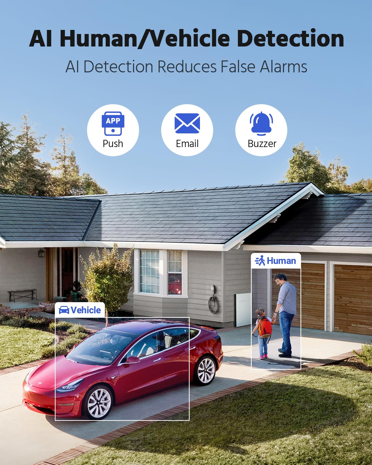 ANNKE 2MP Two-Way Audio Security Camera System, 8CH 3K Lite DVR, 4pcs 1080P CCTV White Wired Cams with Smart Color Night Vision, AI Motion Detection, 2TB HDD for Outdoor Home Surveillance