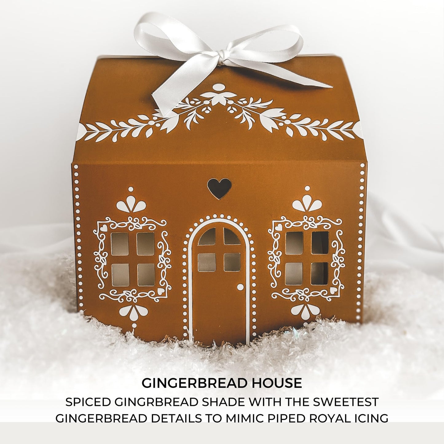 Karentology 20 Pcs Gingerbread House Shaped Gift Boxes for Treats, Desserts, Fancy Cookie, White Gable Bakery Packaging for Housewarming Holiday Christmas Valentines Halloween