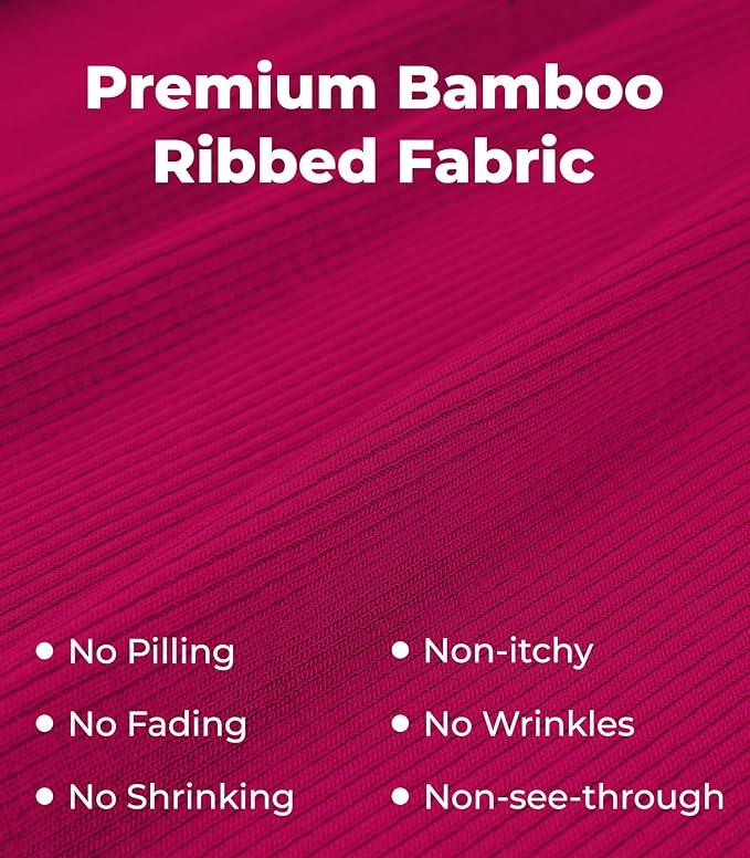NACHILA Pajamas for Women-Viscose from Bamboo, Ribbed Racerback Tank Top Sexy Split Shorts Pajama Sets Cooling Sleep Cami Pjs