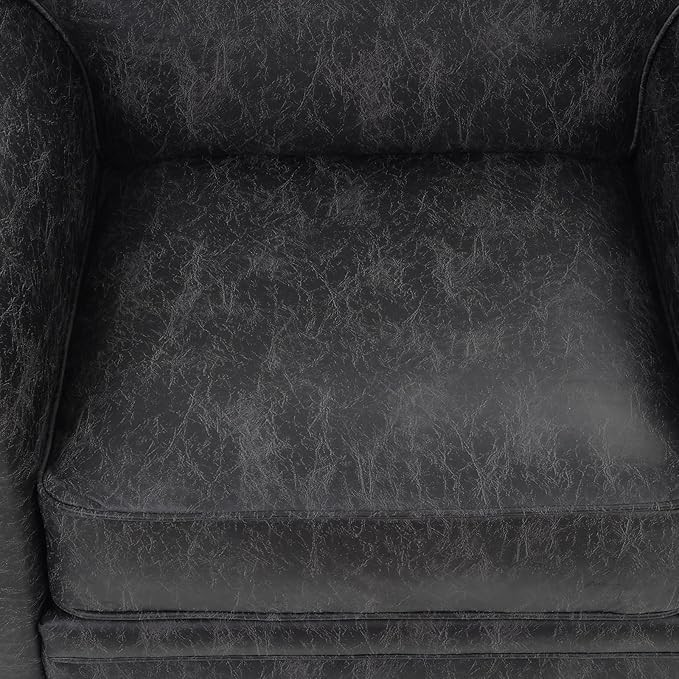 Couchus Mid-Century Modern Single Sofa with Rivet Design (Grey, Single)