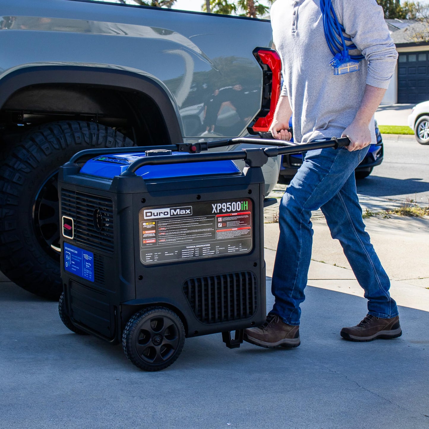 DuroMax XP9500iH 9,500-Watt Dual Fuel Portable Digital Inverter Generator - Gas & Propane, Remote Electric Start, RV & Emergency Ready