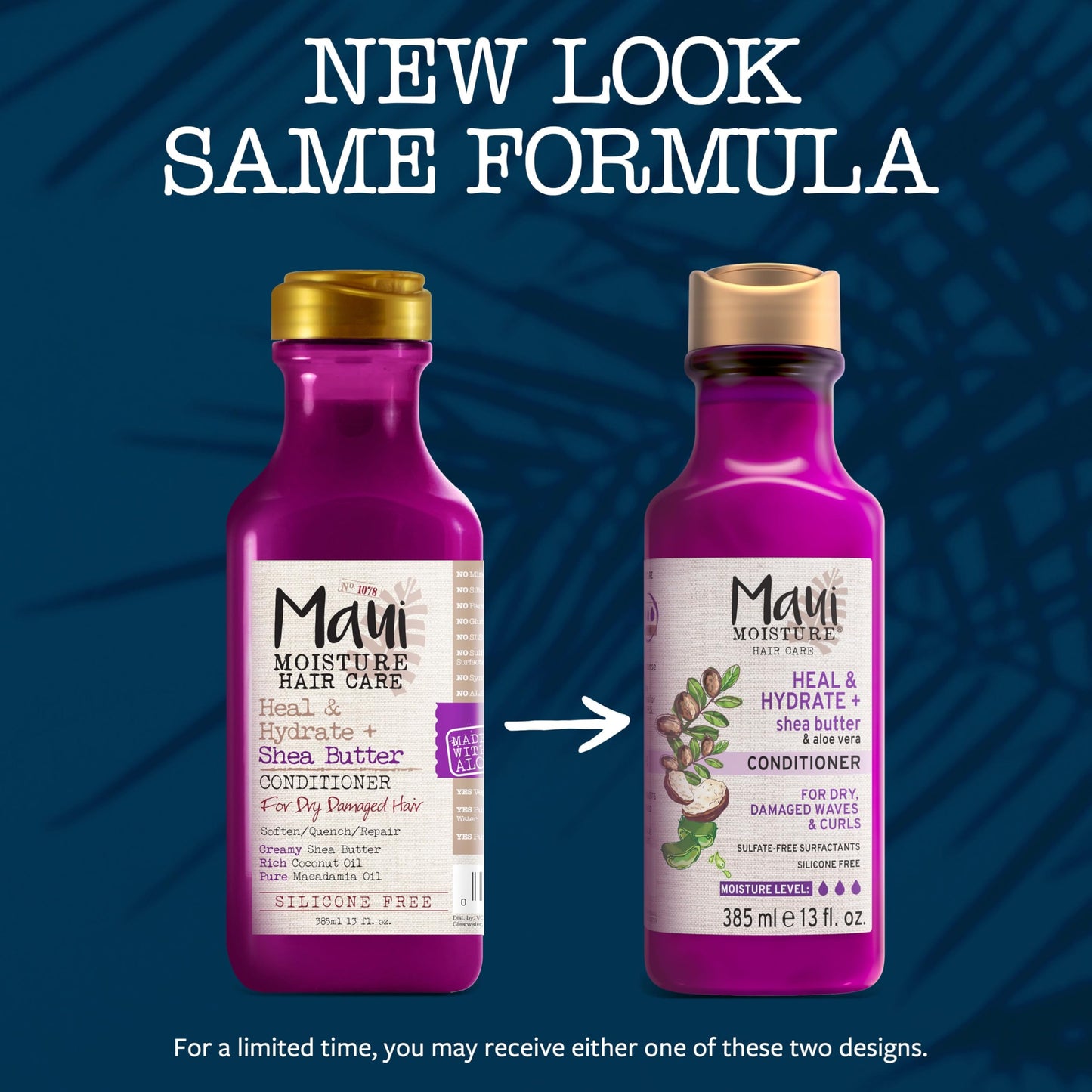 Maui Moisture Heal & Hydrate + Shea Butter Conditioner to Repair & Deeply Moisturize Tight Curly Hair with Coconut & Macademia O