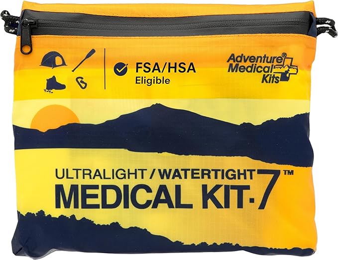 Adventure Medical Kit Ultralight/Watertight Medical Kit .7 - Up to 3 People, Up to 3 Days - Includes Bandages, Blister Ess...