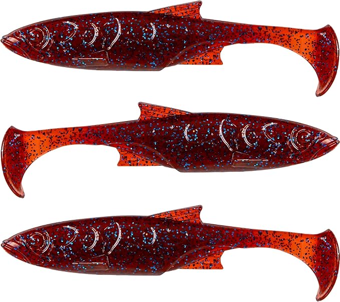 MYSOAS Soft Plastic Swimbaits Kit 4.33in | 1⁄2oz, Soft and Durable PVC Minnow Bait, Versatile Rigs for Freshwater & Saltwa...