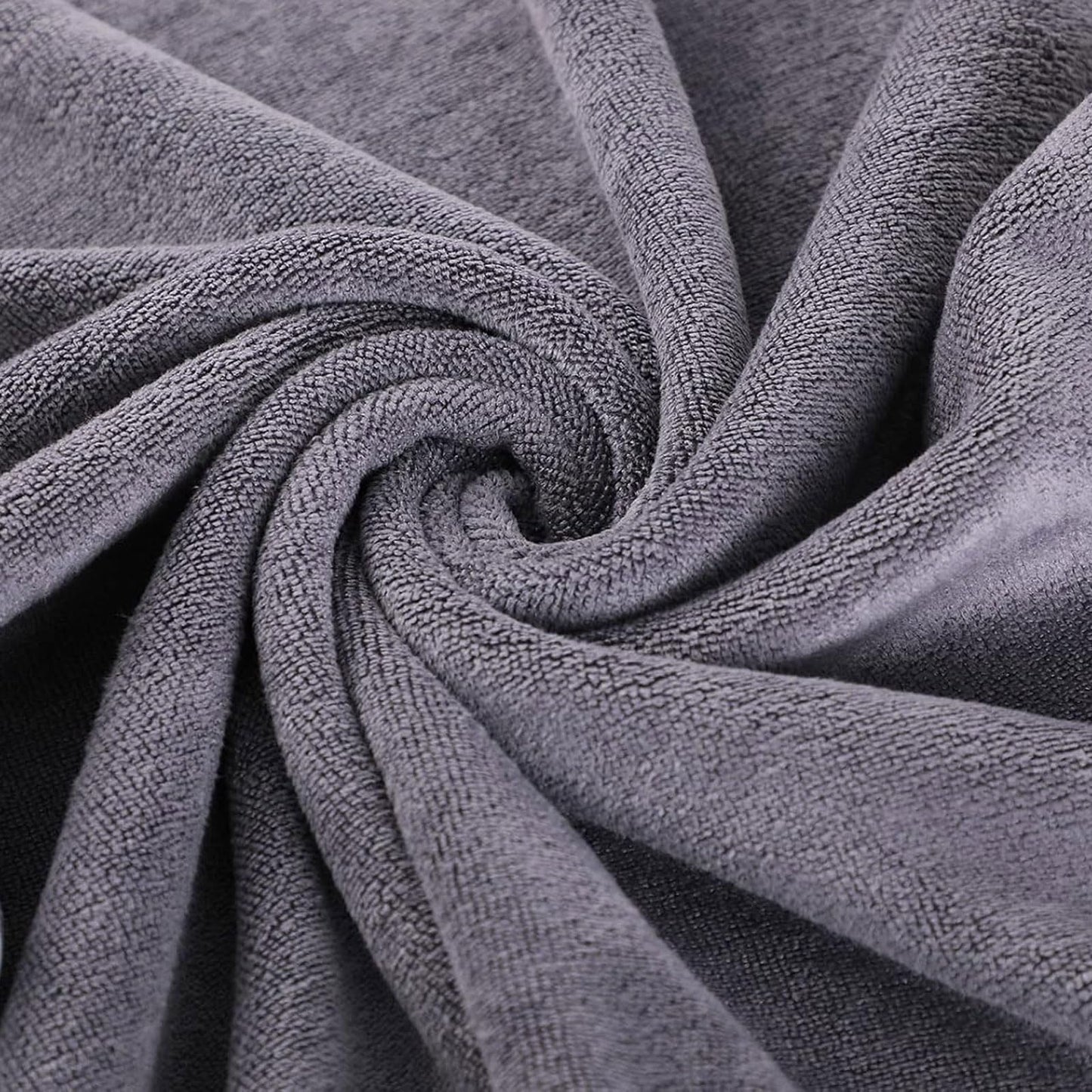 Wuwahold Microfiber Gym Towels Bigger Size Super Soft for Exercise Fitness, Sports, Workout, 380-GSM 15-Inch x 31-Inch Quick-Drying Towels (3 Pack, Pure Grey)