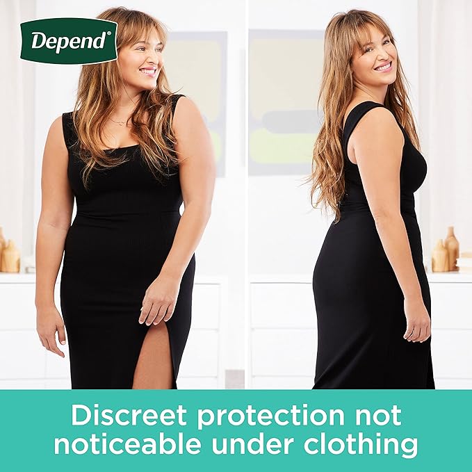 Depend Incontinence Underwear for Women, Medium, 60 Count | Maximum Protection | Blush | Disposable
