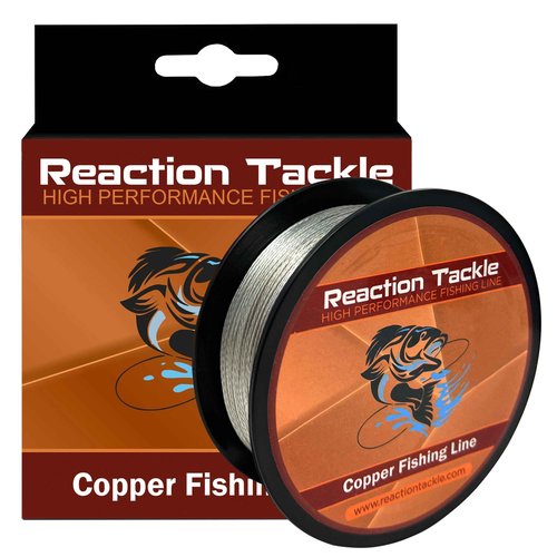 Reaction Tackle Copper Trolling Wire - Fishing Line - Corrosion Resistant Tin Coated Super Smooth and Thin Diameter to Reach Deeper Depths 20LB / 600 Foot