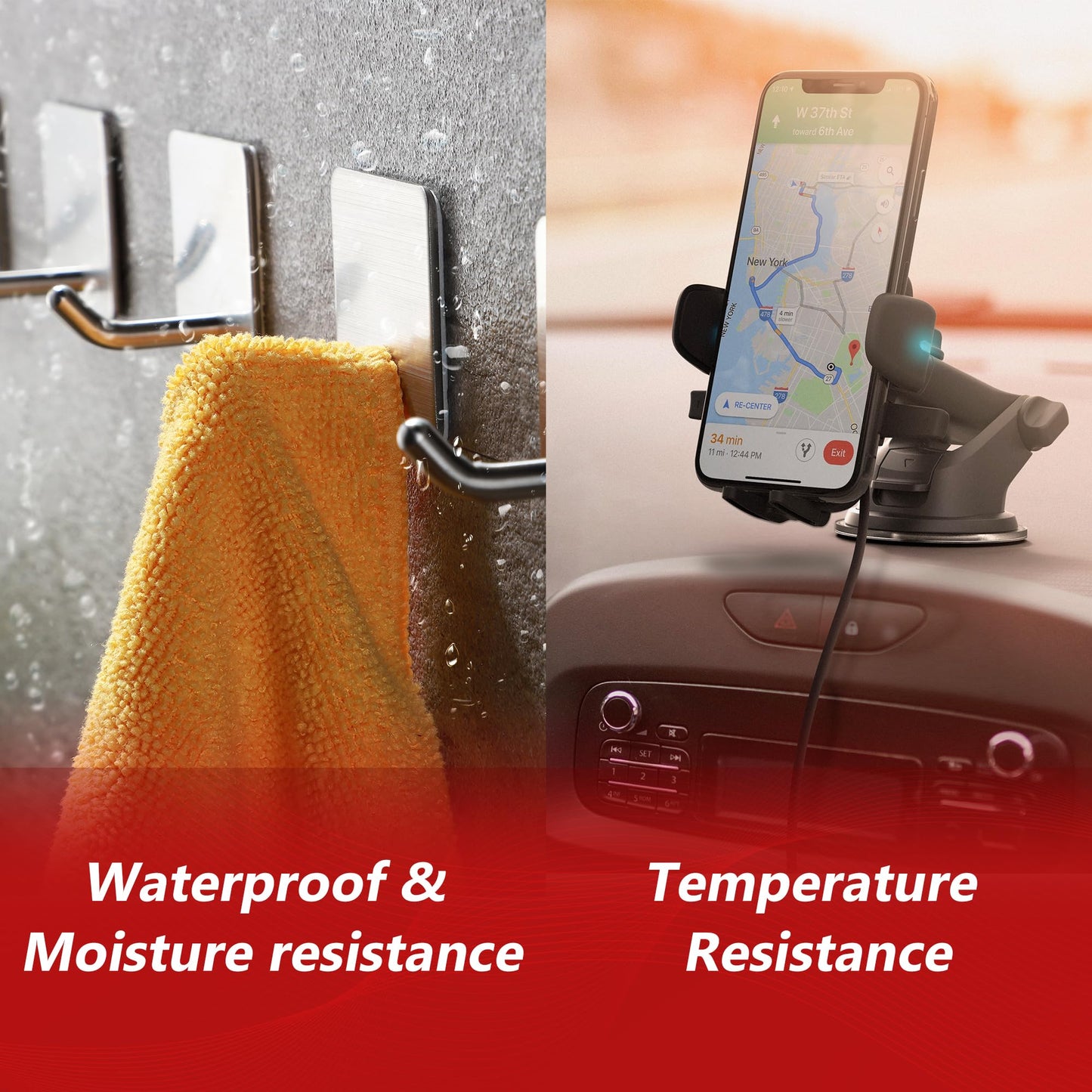 3M Double Sided Tape 0.5”×18ft VHB 5925 Black Mounting Tape Heavy Duty Waterproof Foam Tape Strong Adhesive for RV LED Strip Light Décor