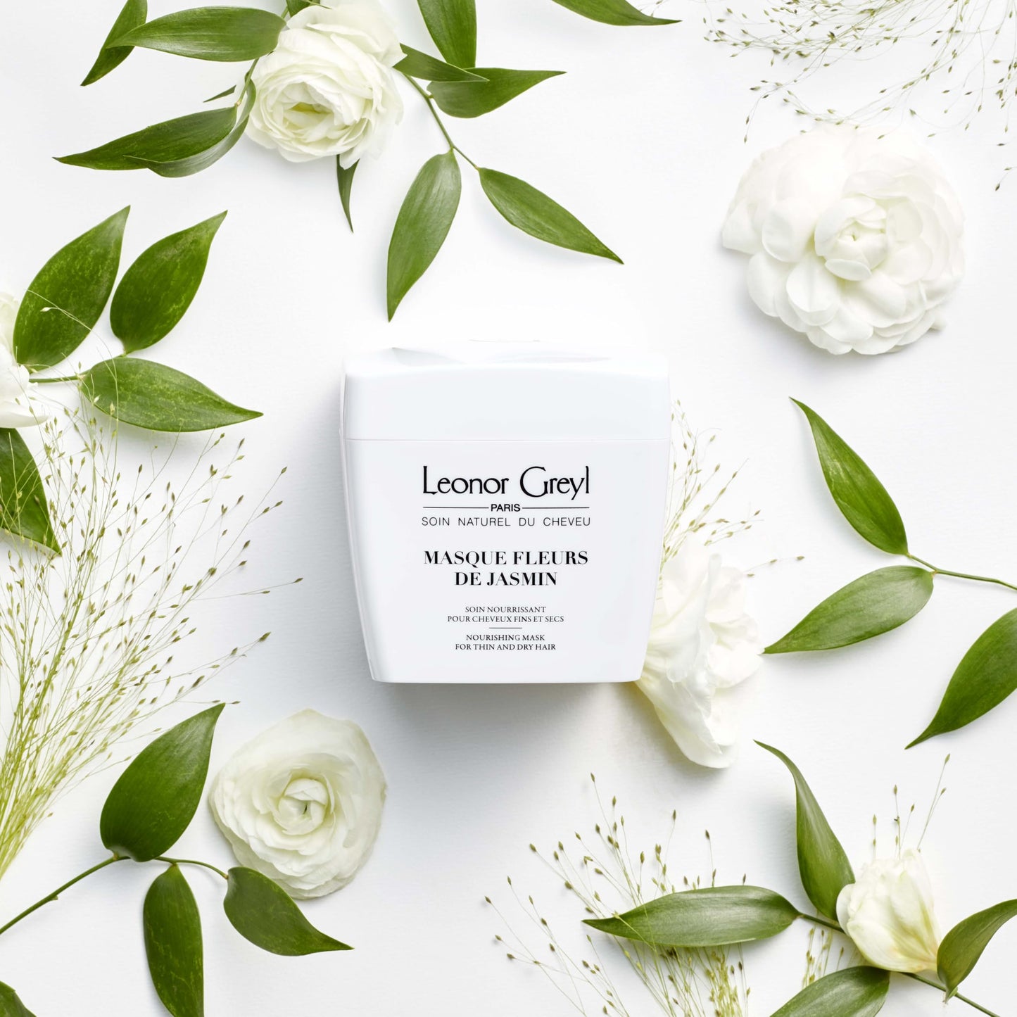 Leonor Greyl Paris - Masque Fleurs De Jasmin - Hydrating Hair Mask for Fine and Dry Hair - Gluten Free Moisturizing Deep Conditi