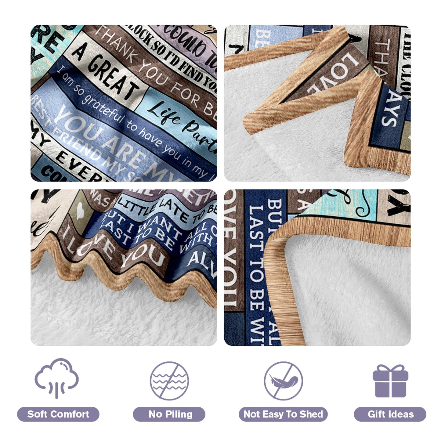 NIVAY Boyfriend Birthday Gifts Ideas - Christmas Anniversary Birthday Gifts for Boyfriend from Girlfriend - Valentines Sweetest Day Graduation Presents for Him - I Love You Blanket 50"X60"