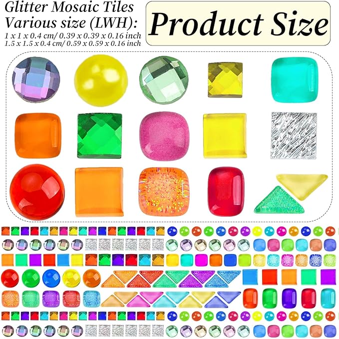 3200 Pcs Colorful Irregular Crystal Mosaic Tiles, 6.6lb Tiny Mosaic Tile DIY Hobbies Children Handmade Crystal Craft for Craft Bathroom Kitchen Home Decoration DIY Art Projects