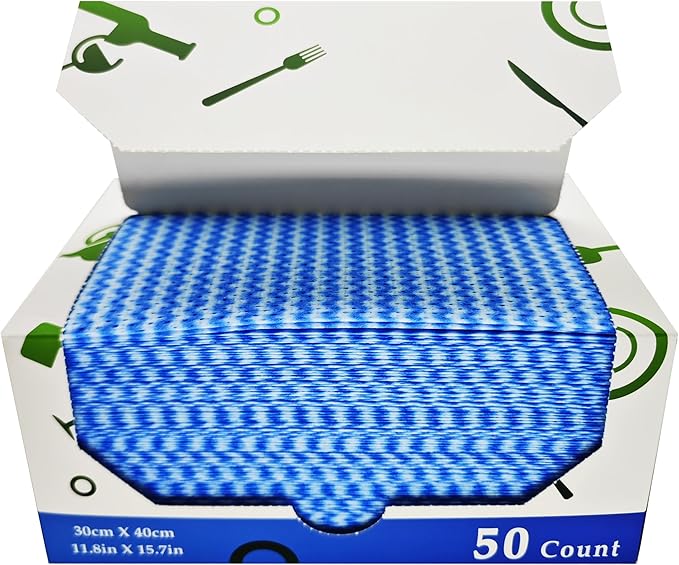 Reusable Cleaning Cloths,50 Count,Thickened Heavy Duty Wipes for Kitchen,Bathroom,Car-Multi-Purpose Cleaning Towels