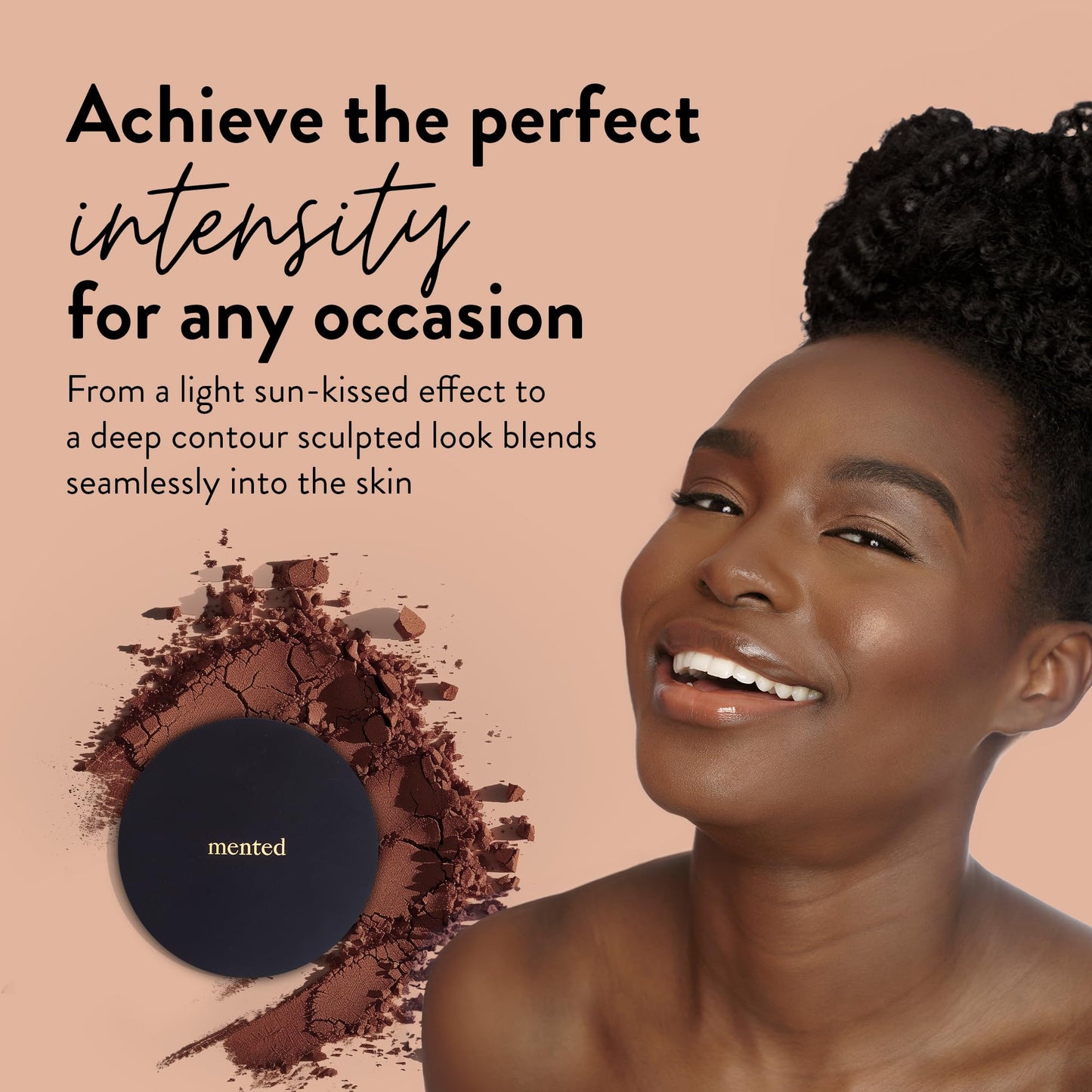 Mented Cosmetics Made in Italy, Cruelty Free Makeup, Vegan, Paraben Free, Shimmer Bronzer, Highlighter Bronzing Powder Palette f
