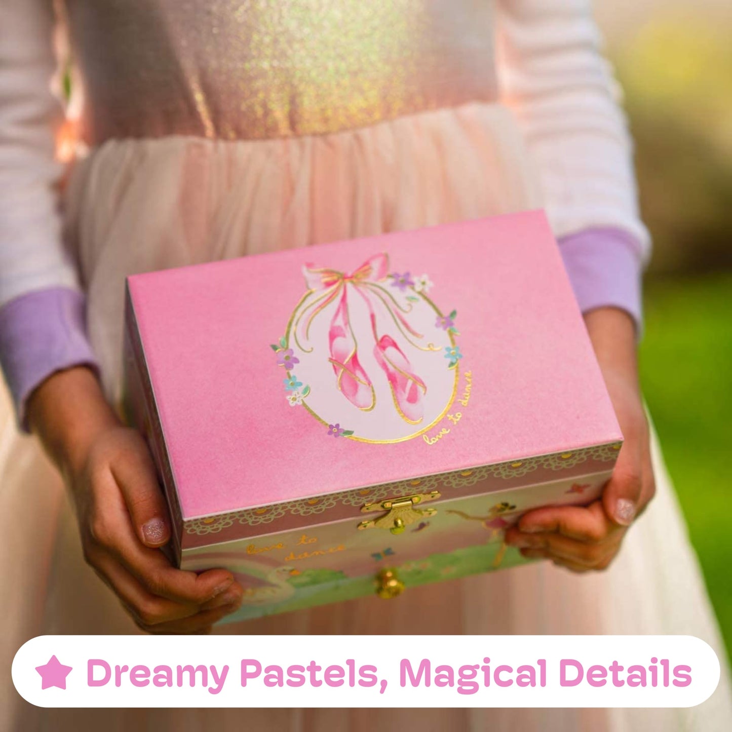 Jewelkeeper Jewelry Box for Girls - Spinning Ballerina Doll to Swan Lake Tune Music Box - Pink Jewelry Box for Girls with 2 Draw