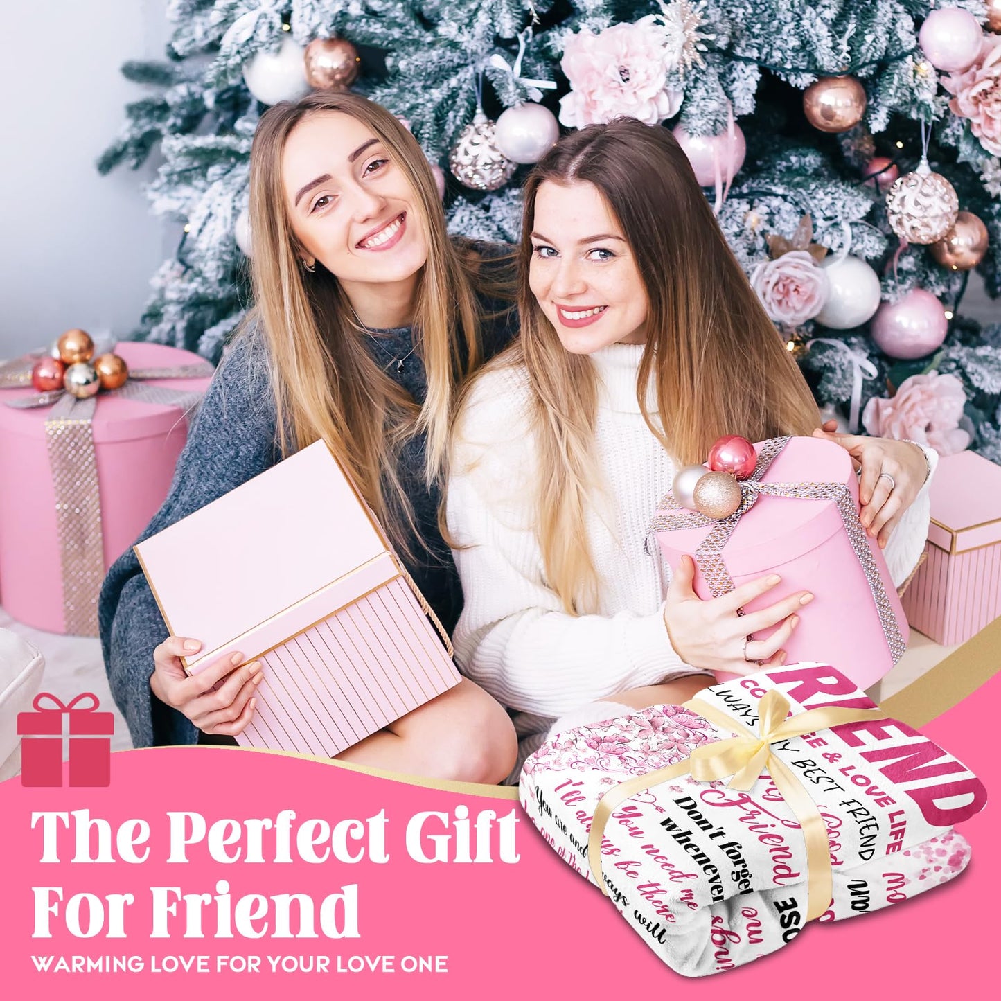 YPURTSD Best Friend Bestie Gifts for Women - Best Friend Birthday Gifts - Friendship Presents for Women - Long Distance BFF Presents - BFF Christmas Mothers Day Valentines Day Blanket 50"X60"