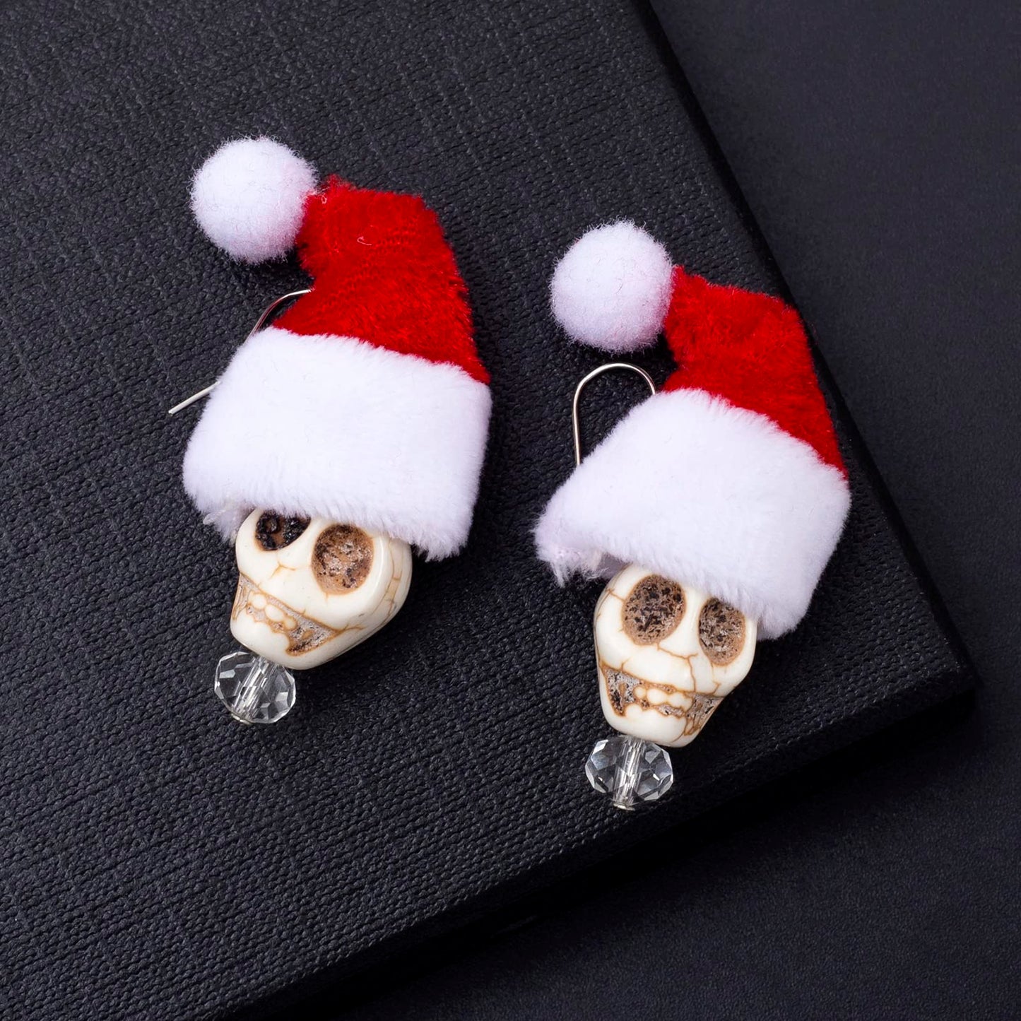 ZKBKJSPZJB Skull Cherry Earrings/Red Skulls Earrings/Halloween earrings/funky spooky quirky earrings/Nickel Free
