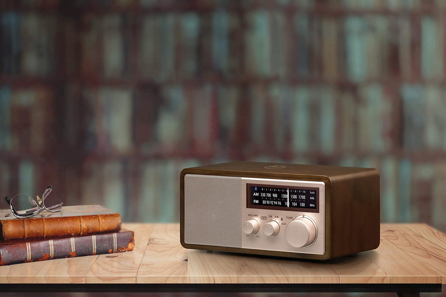 Sangean Wr-16Se Am/Fm/Bluetooth/Aux-In/Usb Phone Charging 45Th Anniversary Special Edition Wooden Cabinet Radio (Dark Walnut Wit