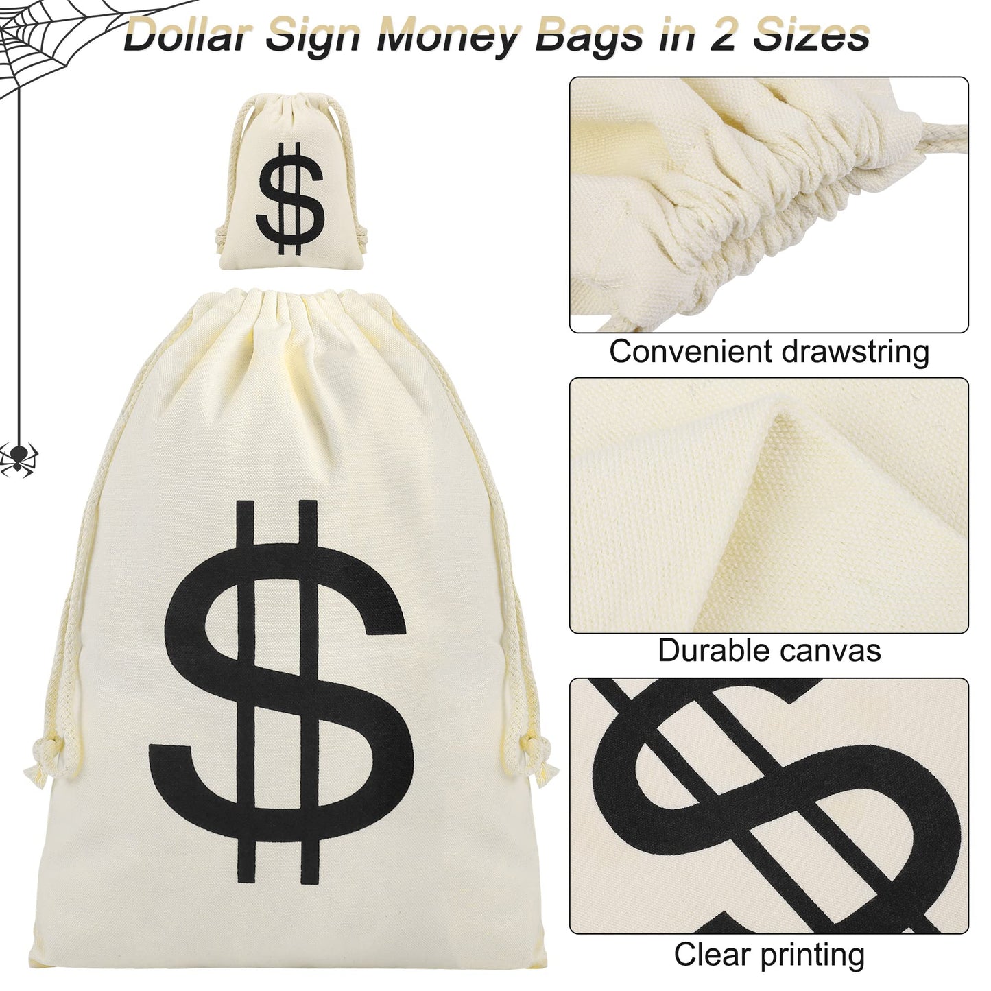 SOMSOC Adult Halloween Robber Costume Set Include Short Sleeves Stripe T-shirt Beanie Cap Dollar Sign Money Bag Eye Mask Half-finger Gloves for Halloween Cosplay Pirate Burglar Theme Party, Large