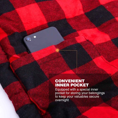 REDCAMP Cotton Flannel Sleeping Bag for Camping Backpacking+Envelope Sleeping Bag