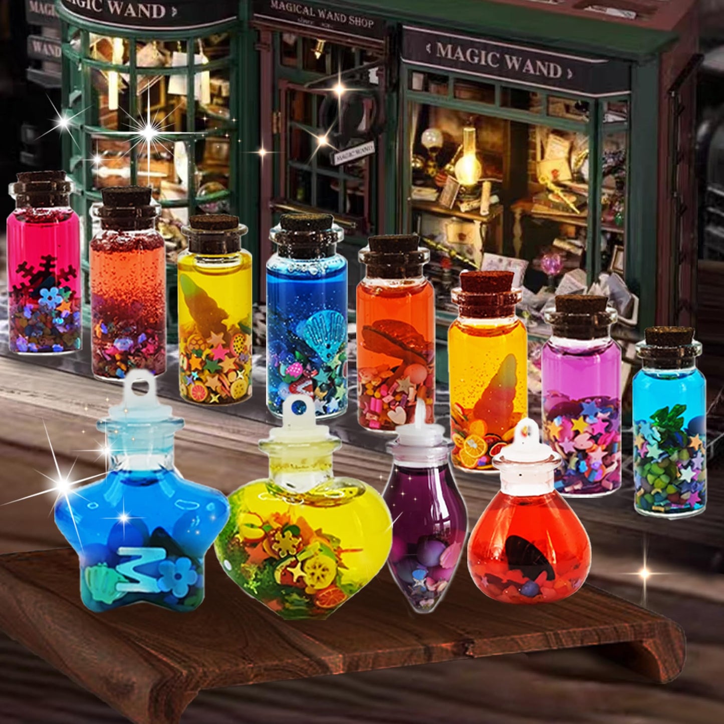 DemoAbejas Fairy Mixies Potions Set with Magic for Kids, DIY 19 Bottles Mixies Potions for Christmas, Creativity‌ Art Craft Toy for Girls, Fun Birthday Gift Toys for Girl 6 7 8 9 10