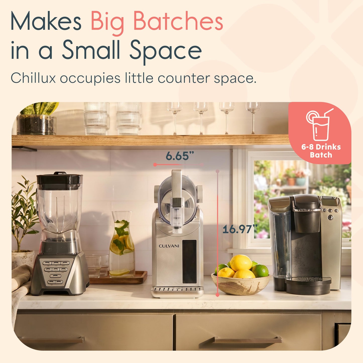 Slushie Machine for Home 68 Oz— Chillux Slushy Machine with 6 Preset Modes (No Ice Needed) — Frozen Drink Machine for Margaritas, Frappes & More
