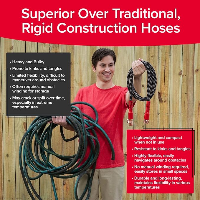 Pocket Hose Copper Head Expandable Garden Hose 75ft with Pocket Pivot, No Tangles, AS SEEN ON TV, 360° Swivel, Tri-Tex Tubing, Force Field Jacket, Lead-Free, No-Kink, Anti-Burst w/APT