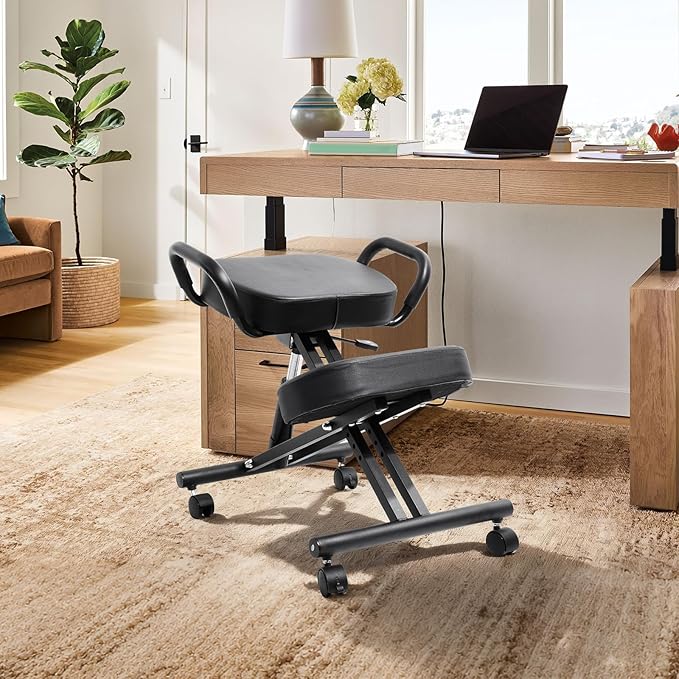 Kneeling Chair, Ergonomic Kneeling Chair, kneelings Office Chairs with Adjustable Height and Lumbar Support for Banking Meeting Room Office Home Reception,Improve Postures,