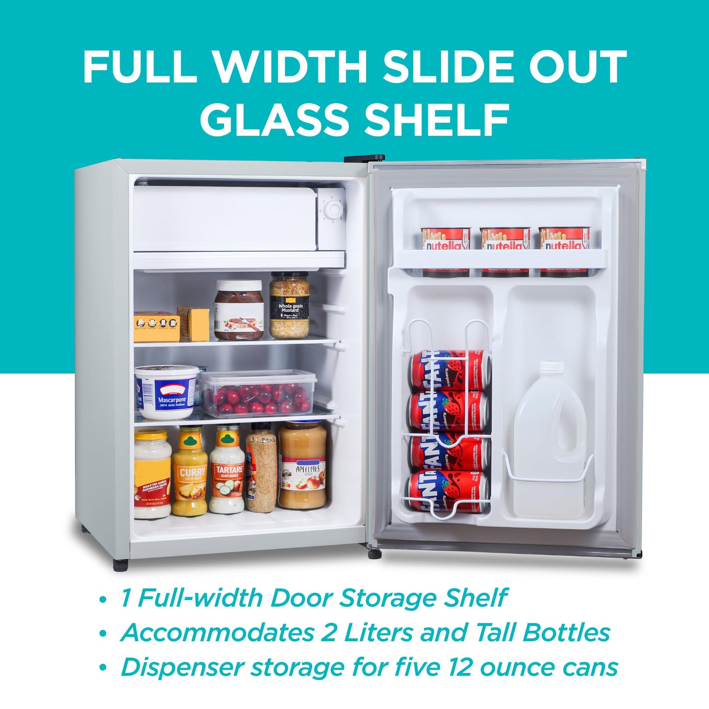 BLACK+DECKER 2.5 Cu. Ft. Compact Refrigerator, ENERGY STAR Certified, Single Door Mini Fridge with Chiller Compartment, Personal Fridge for Home or Dorm Room, R600a Refrigerant, BCRK25V,Stainless Look