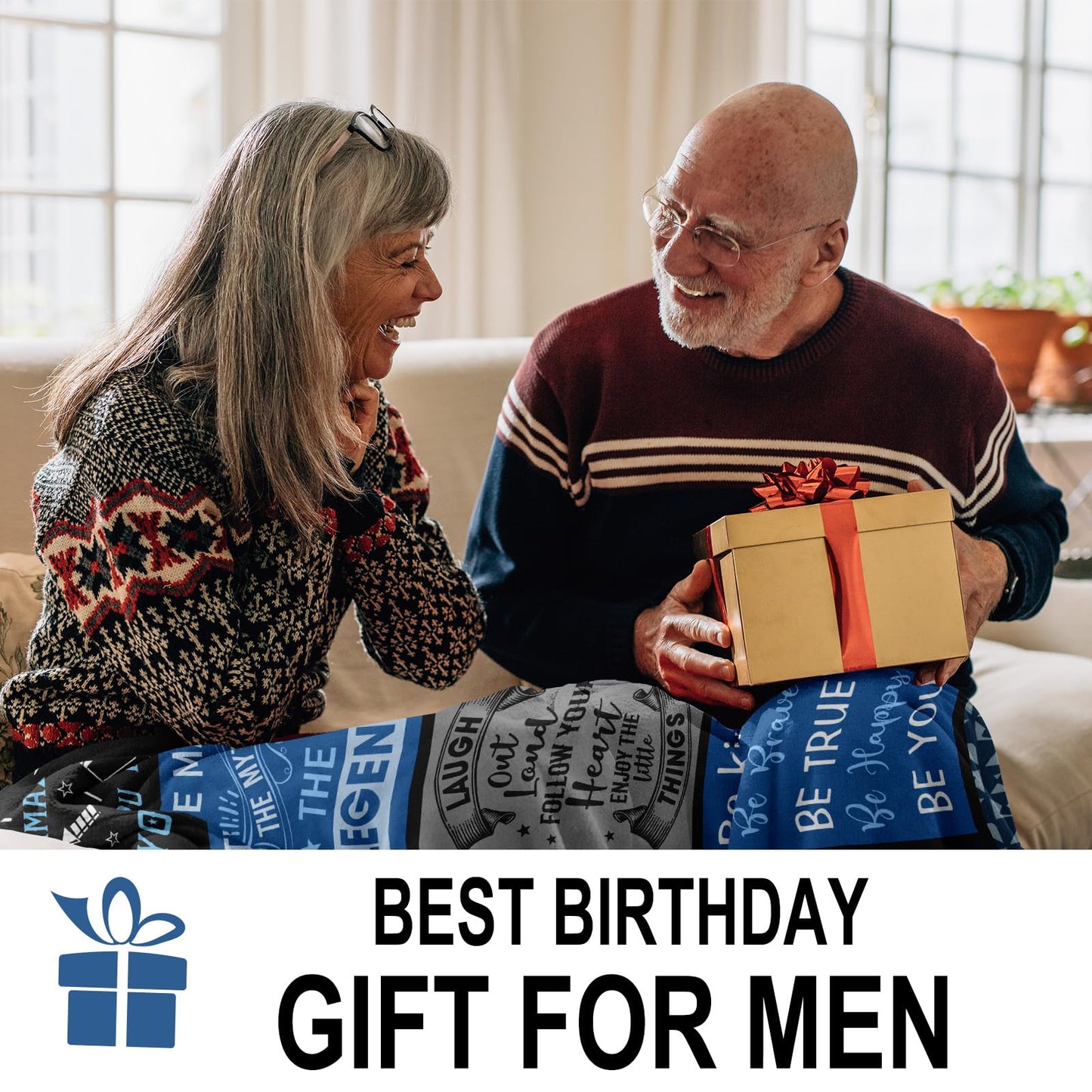Nuritus Birthday Gifts for Men, Men Gifts for Birthday, Man Birthdays Gift Ideas, Funny Birthdays Gift for Man, Cool Birth Present for Him Blanket 50"X60"