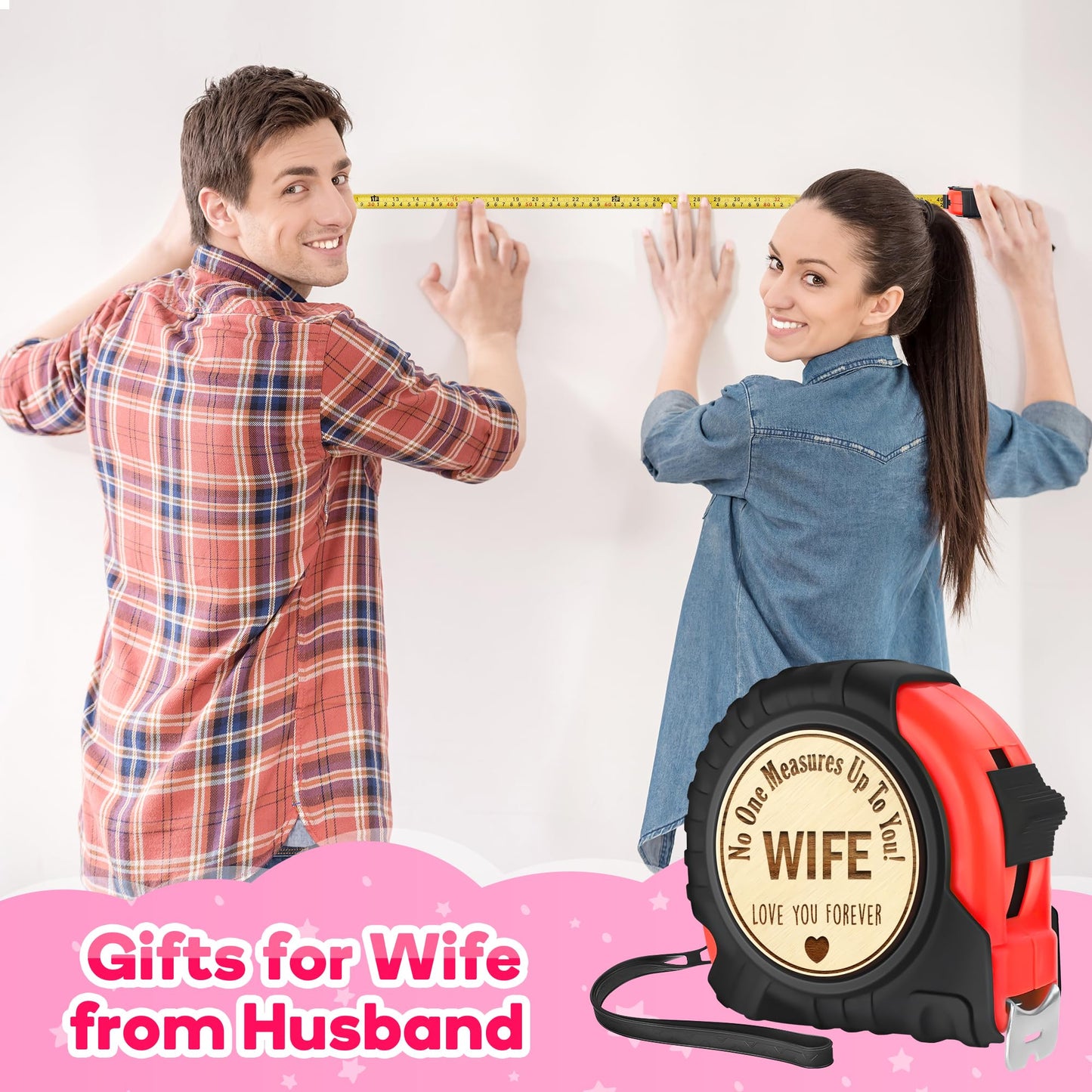 Sensi Blue Birthday Gifts for Wife from Husband Kids,Wife Mothers Day Gift Ideas,to My Wife Anniversary Wedding Christmas Valentines Day,Romantic Gifts for Her Unique,Cute Tape Measure 16ft Tool Gift
