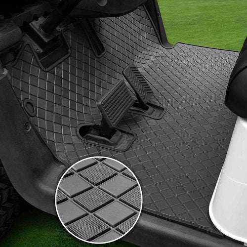 Golf Cart Floor Mat for EZGO RXV, Full Coverage Liner Mat Replacement Upgraded Non Slip 8 mm Thickness Rubber - Only Fits EZGO RXV (2008-2022) & 2Five (2009+)