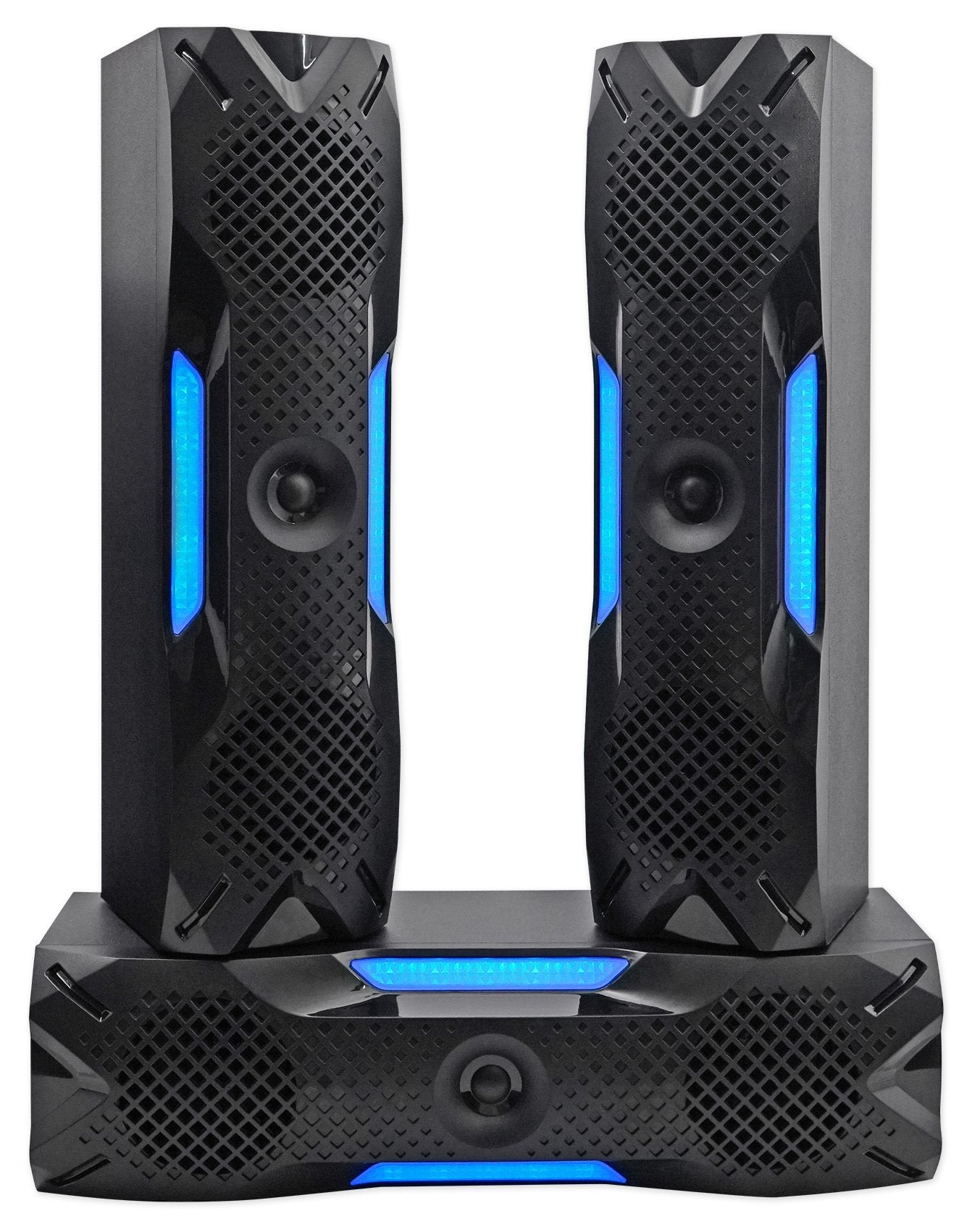 Rockville HTS56 1000W 5.1 Channel Home Theater System, Bluetooth, USB, 8" Subwoofer, LED Light Effects, Remote Control, Optical Input, for Movies, Music & Karaoke