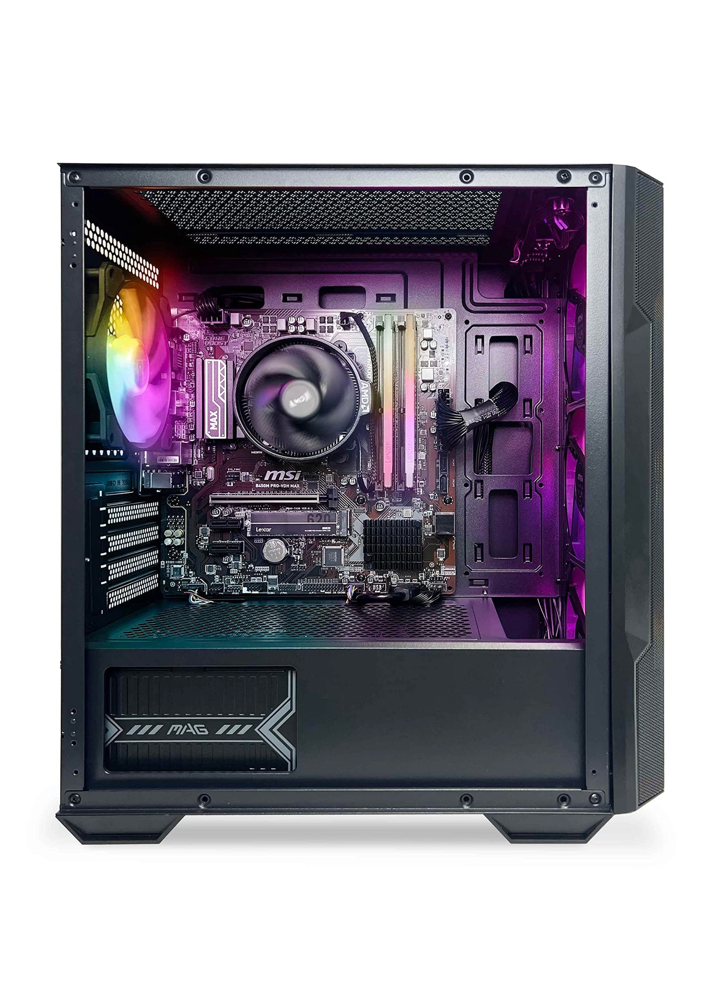 Nsx Gaming Raptor Desktop (Amd Ryzen 7 5700G 4.6Ghz Nvidia, 16Gb 2 * 8 Gb Ddr4 3600, 512Gb M2 Nvme Ssd, Rgb Fans, W11, Wifi Read