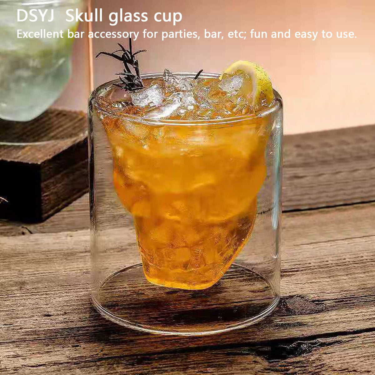 DSYJ skull cup, skull shot glass, Party Drinking Whiskey Brandy Liquor Decor 75 ML/2.64oz Set of 4