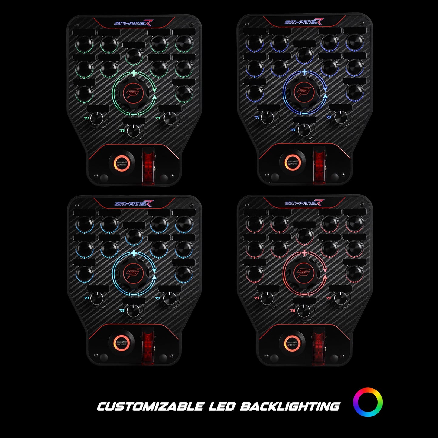 SIM-PANEL PC Sim Racing Gen 2 Button Box (Verticle Layout)