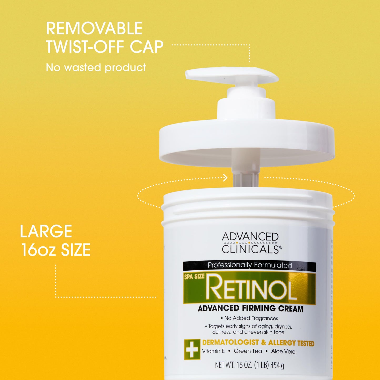 Advanced Clinicals Retinol Body Lotion & Face Moisturizer | Anti Aging Skin Care Retinol Body Cream For Women & Men Improves App