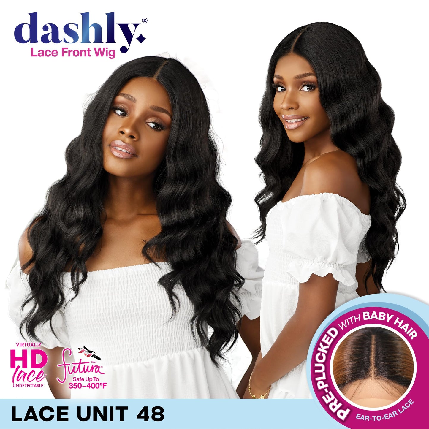 Sensationnel Dashly Lace Front Wig - Unit 48 Hand Tied Laceparting Ear to Ear Synthetic (BALAYAGEGOLD)