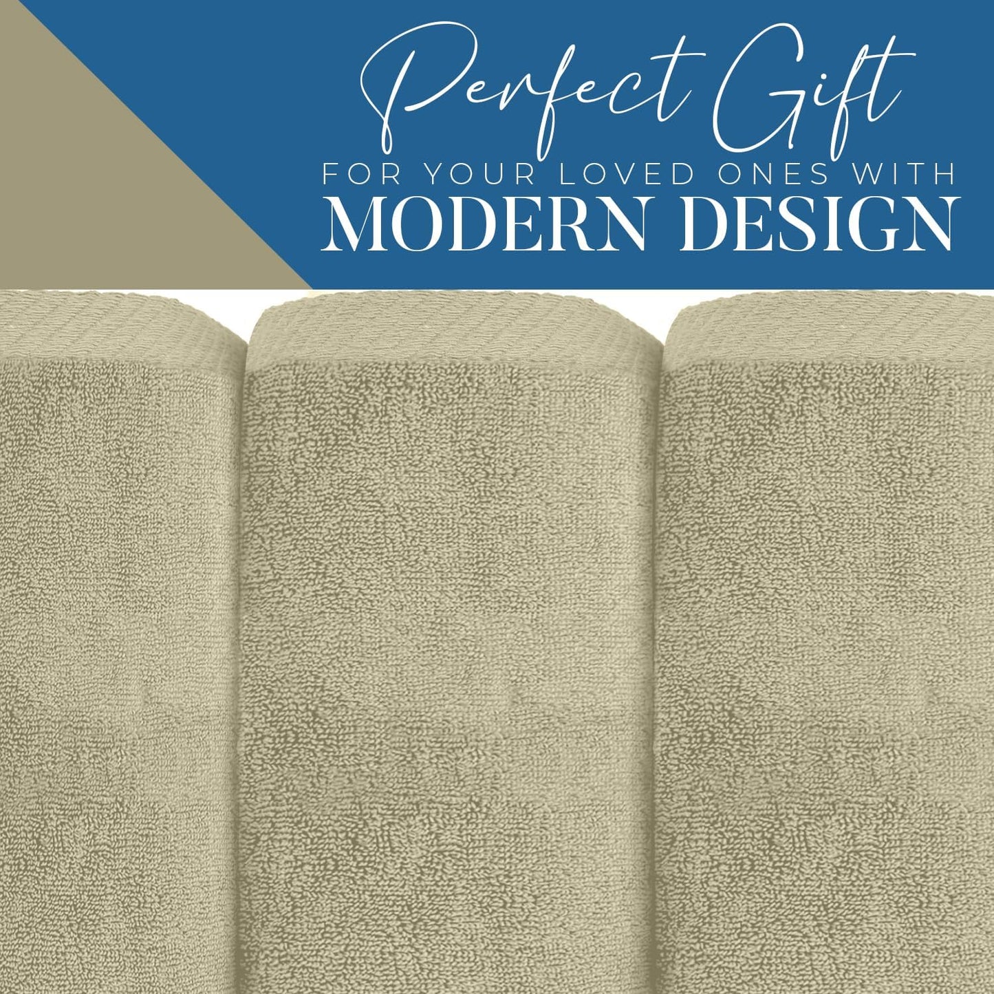 DAN RIVER Pack of 1 Bath Sheet 40x80 Inches, Extra Large Bath Towels, Luxury Quick Dry Cotton Towels - Beige