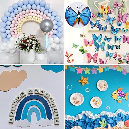 384 PCS Sticky Tack Dots Easy to Peel, 0.79" Strong Mounting Tape Double Sided, Removable Sticky Putty Glue for Museum Putty, Wall Hanging, Crafts, Poster, Balloons Decoration