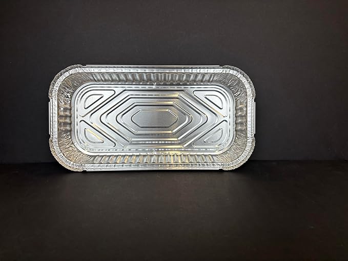 Oblong 3 Lb Aluminum Foil Pan | 250 Pcs Durable & Versatile Oblong Disposable Baking Trays | Foil Pans for Serving Foods Hot Meals Baking Desserts BBQs Catering